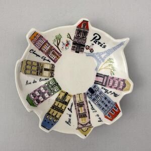Anthropologie Paris Trinket Dish Danielle Kroll Ceramic Plate France Rare Decor